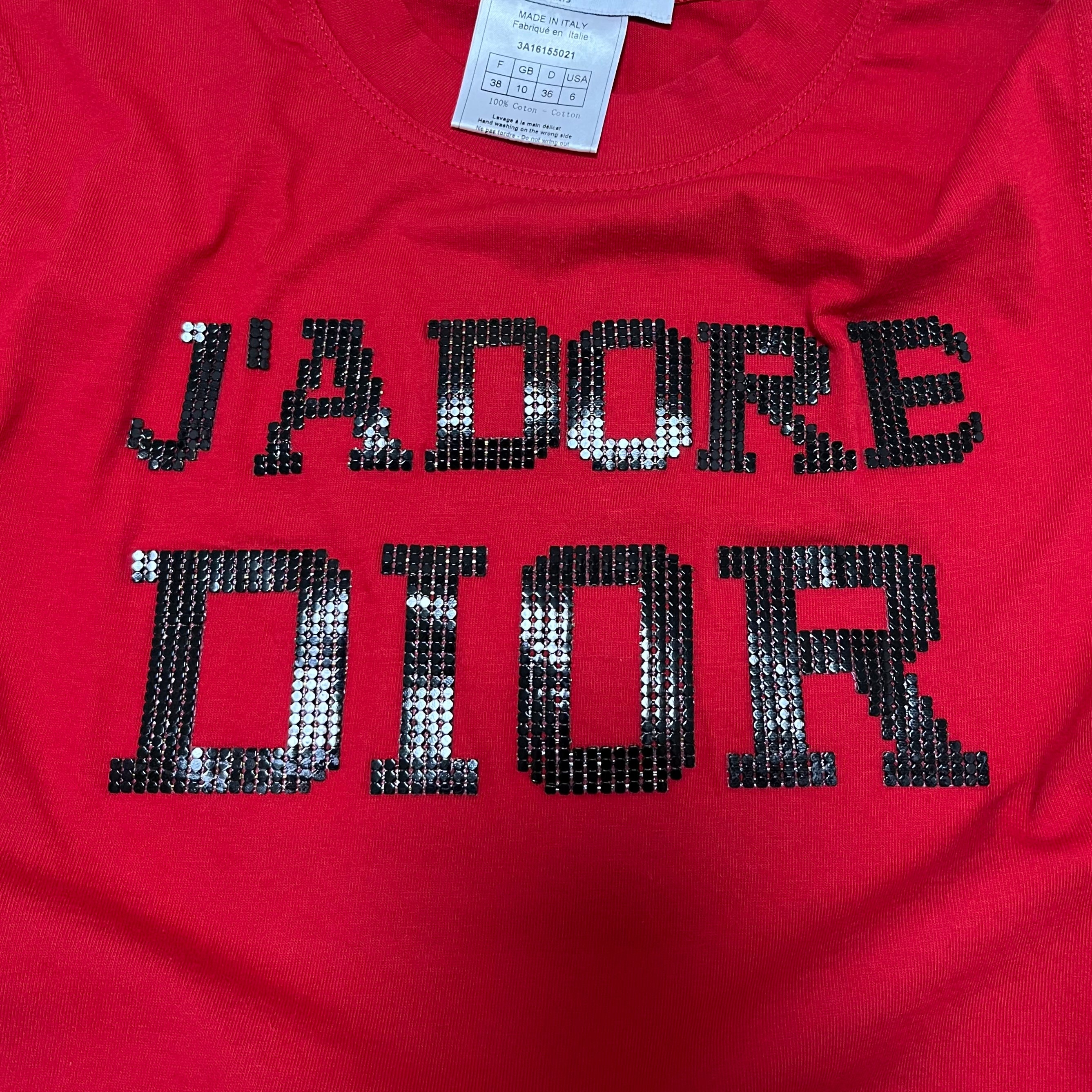 CHRISTIAN DIOR Fall Winter 2003 "J'ADORE DIOR" Studded T-Shirt - 4