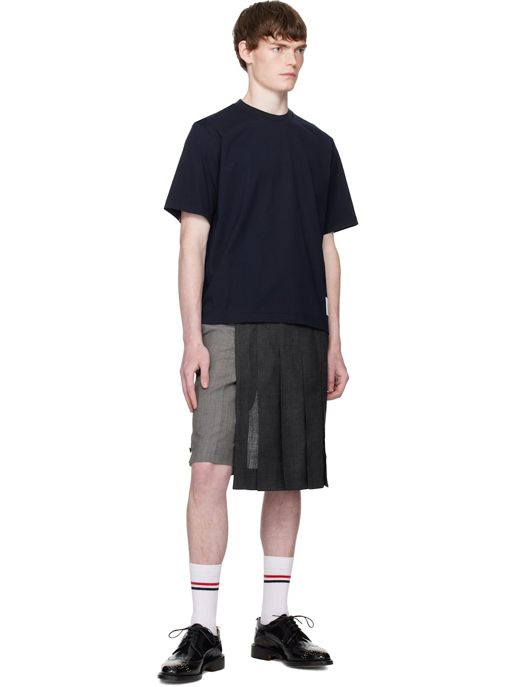 Navy Oversized Short Sleeve Medium Weight T-shirt - 4