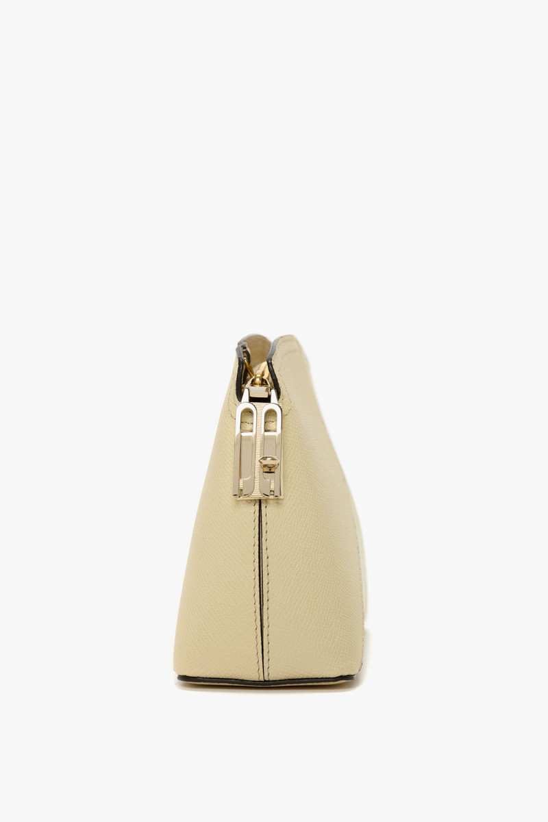 Victoria Beckham Victoria Crossbody Bag In Ivory Grained Leather outlook