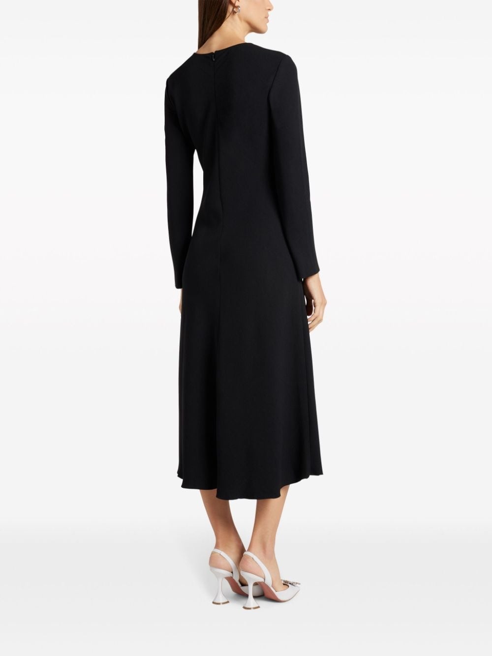 bias-cut crepe midi dress - 4