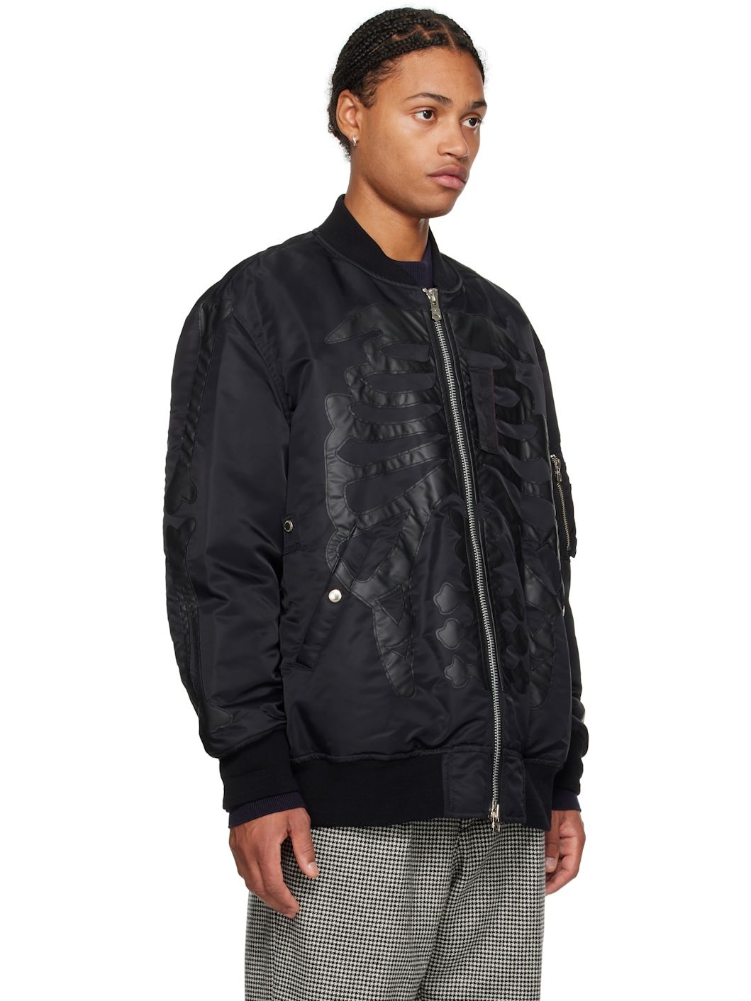 Black Flight Bomber Jacket - 2