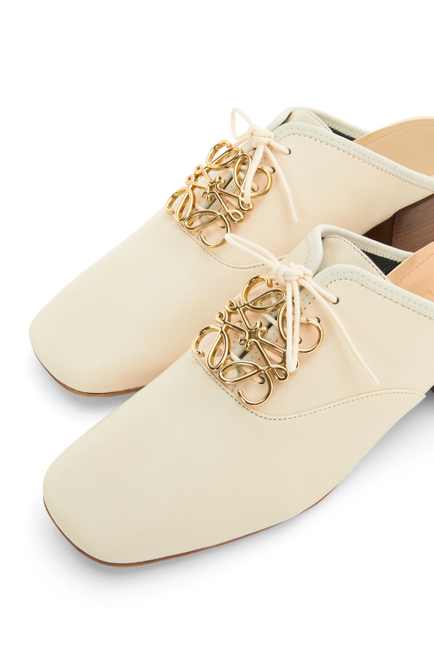 Anagram slip-on derby in lambskin - 4
