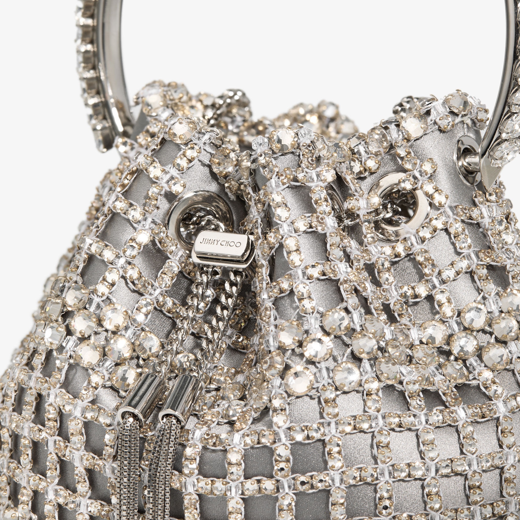 Atelier Bon Bon
Silver Satin Crystal Bag - 3