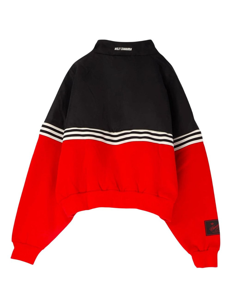 WILLY CHAVARRIA x Adidas logo-embroidery stripe jacket outlook