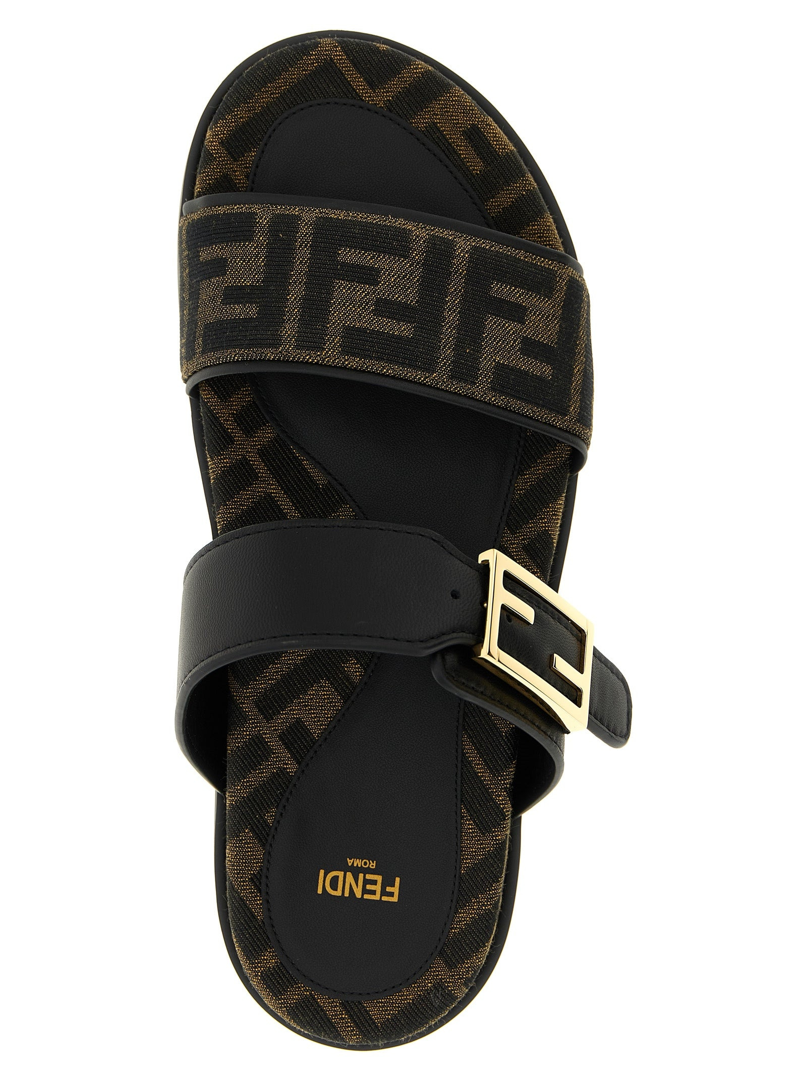 Fendi Feel Sandals Brown - 4
