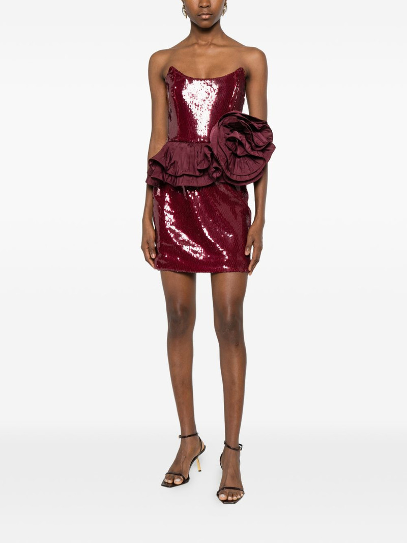 REBECCA VALLANCE sequin flower mini dress outlook