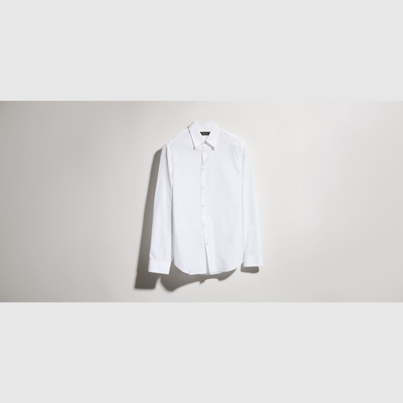 Piece dyed cotton poplin shirt 1