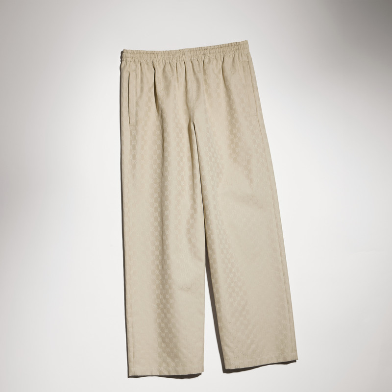 GG cotton canvas pants - 1