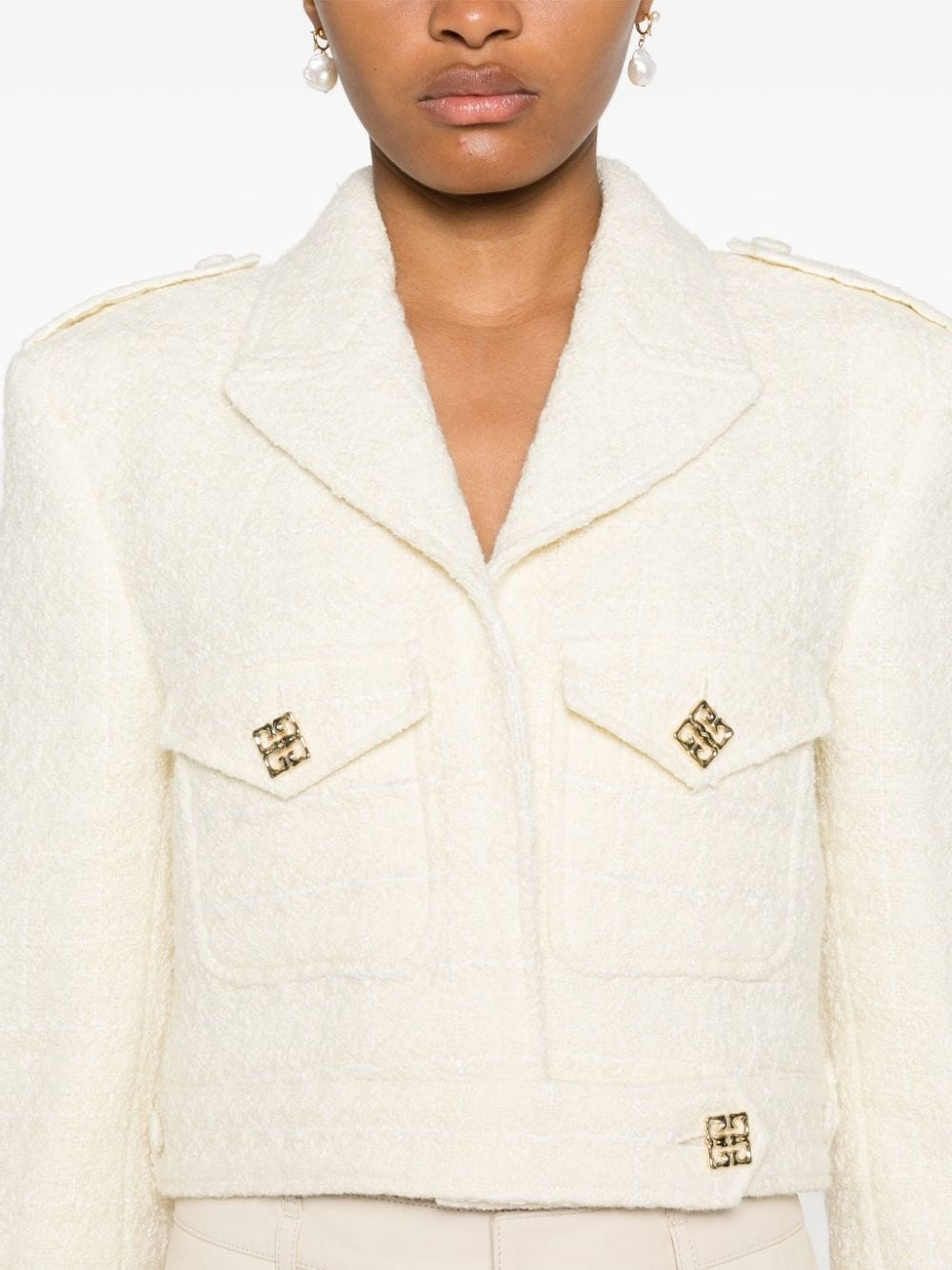 cropped tweed jacket - 5