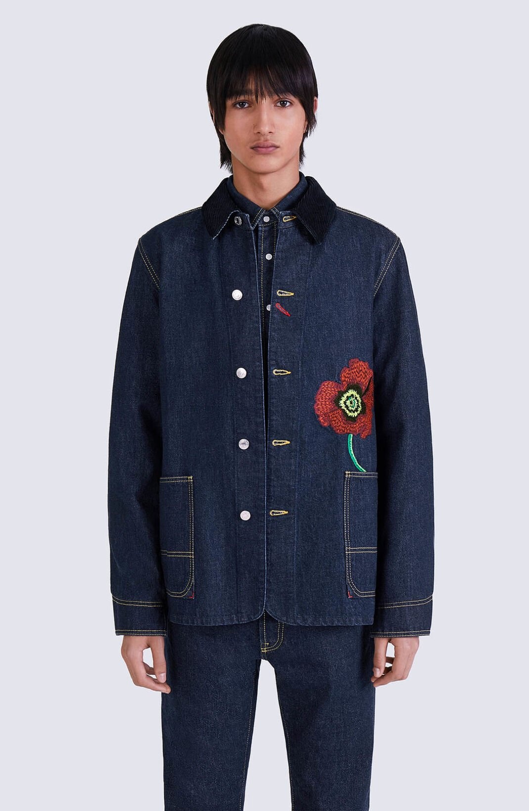 KENZO 'KENZO Poppy' workwear denim jacket | REVERSIBLE