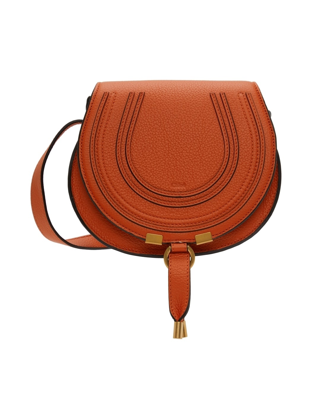 Orange Small Marcie Saddle Bag - 1