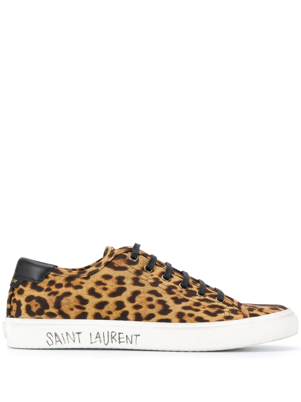 leopard-print lace-up sneakers - 1