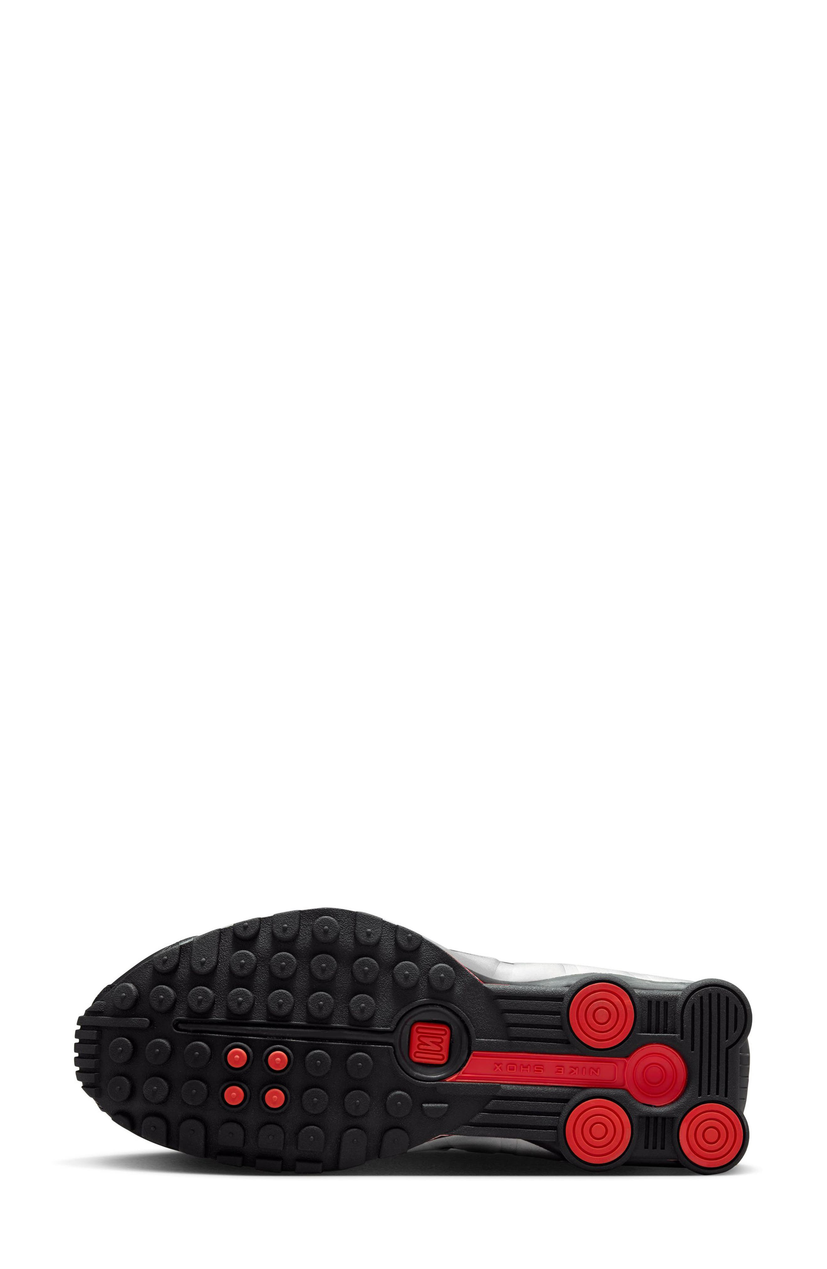 Nike Shox R4 Sneaker in Black/Silver/Light Crimson at Nordstrom - 4