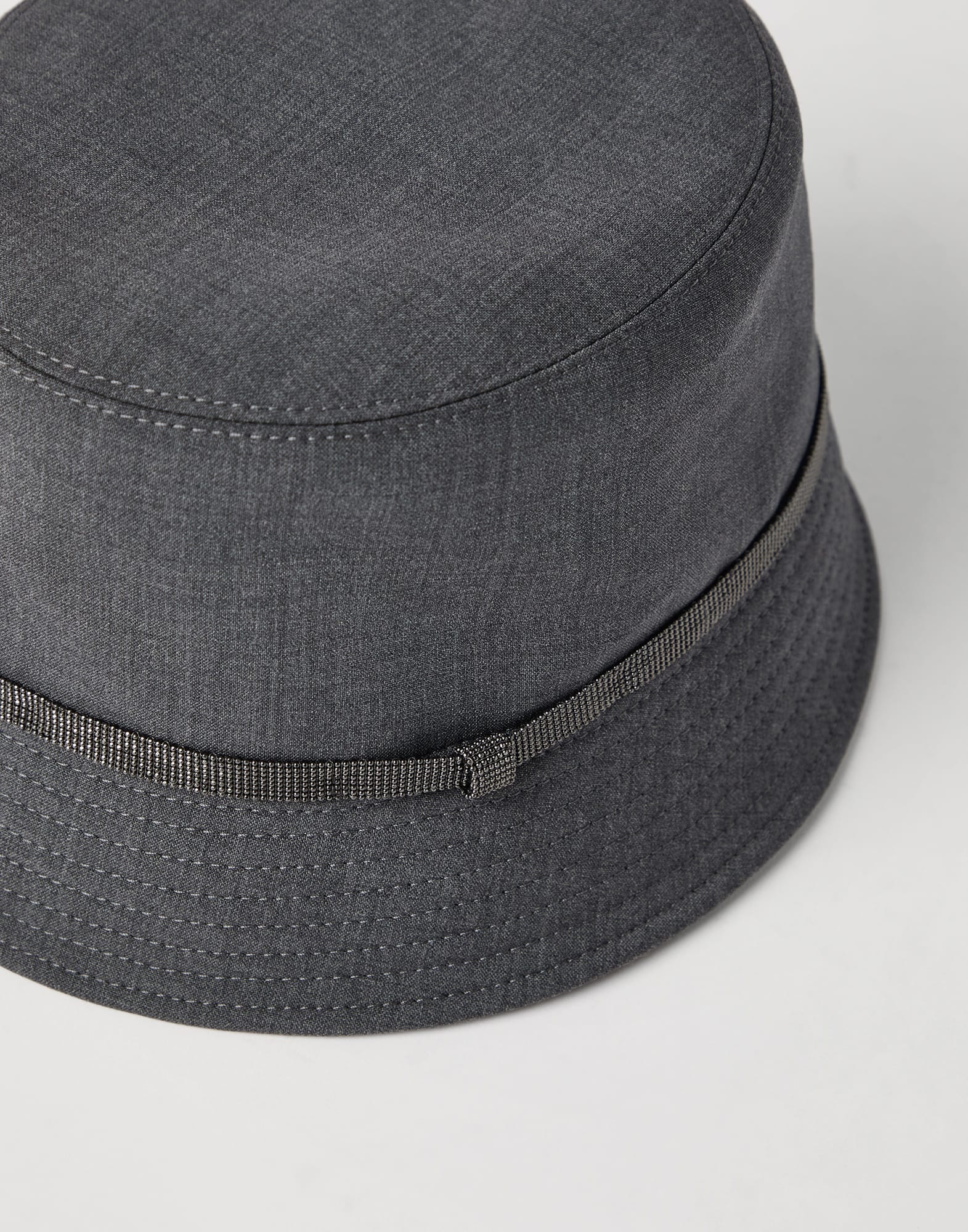Tropical luxury wool bucket hat with shiny band - 2