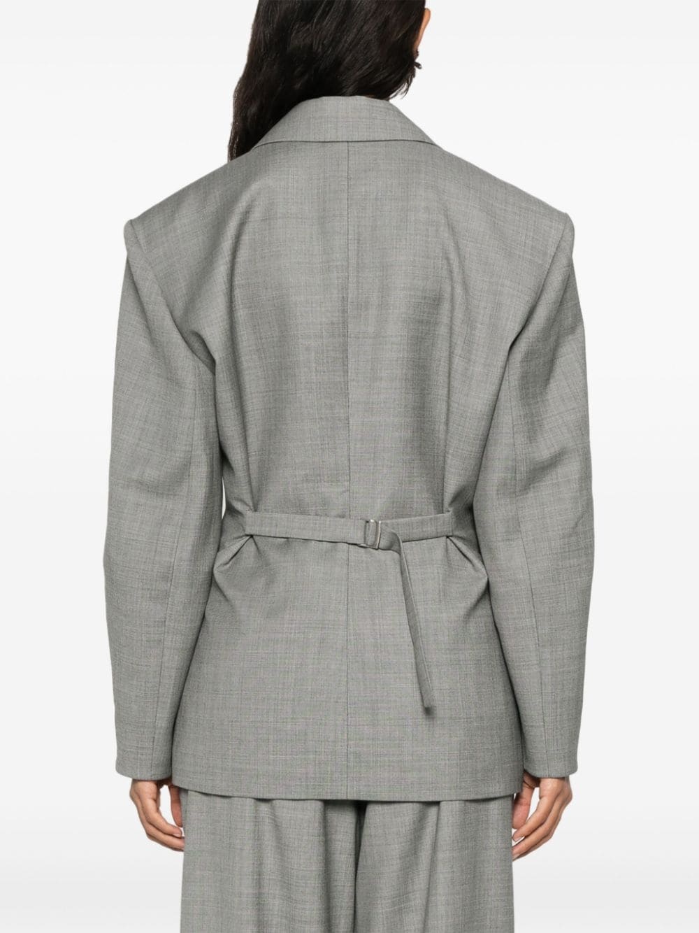 notch-lapels double-breasted blazer - 4