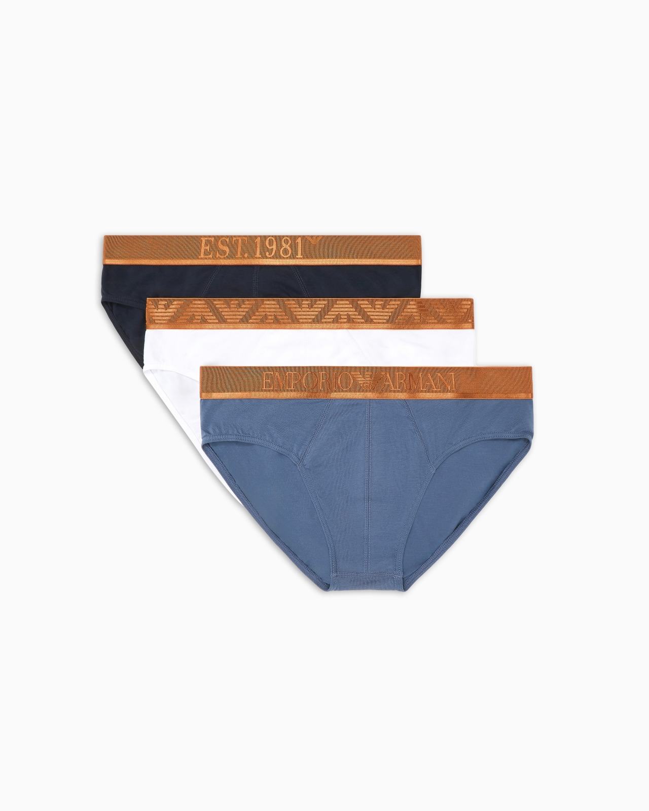 THREE-PACK OF ASV SHINY LOGOBAND ORGANIC JERSEY BRIEFS - 1