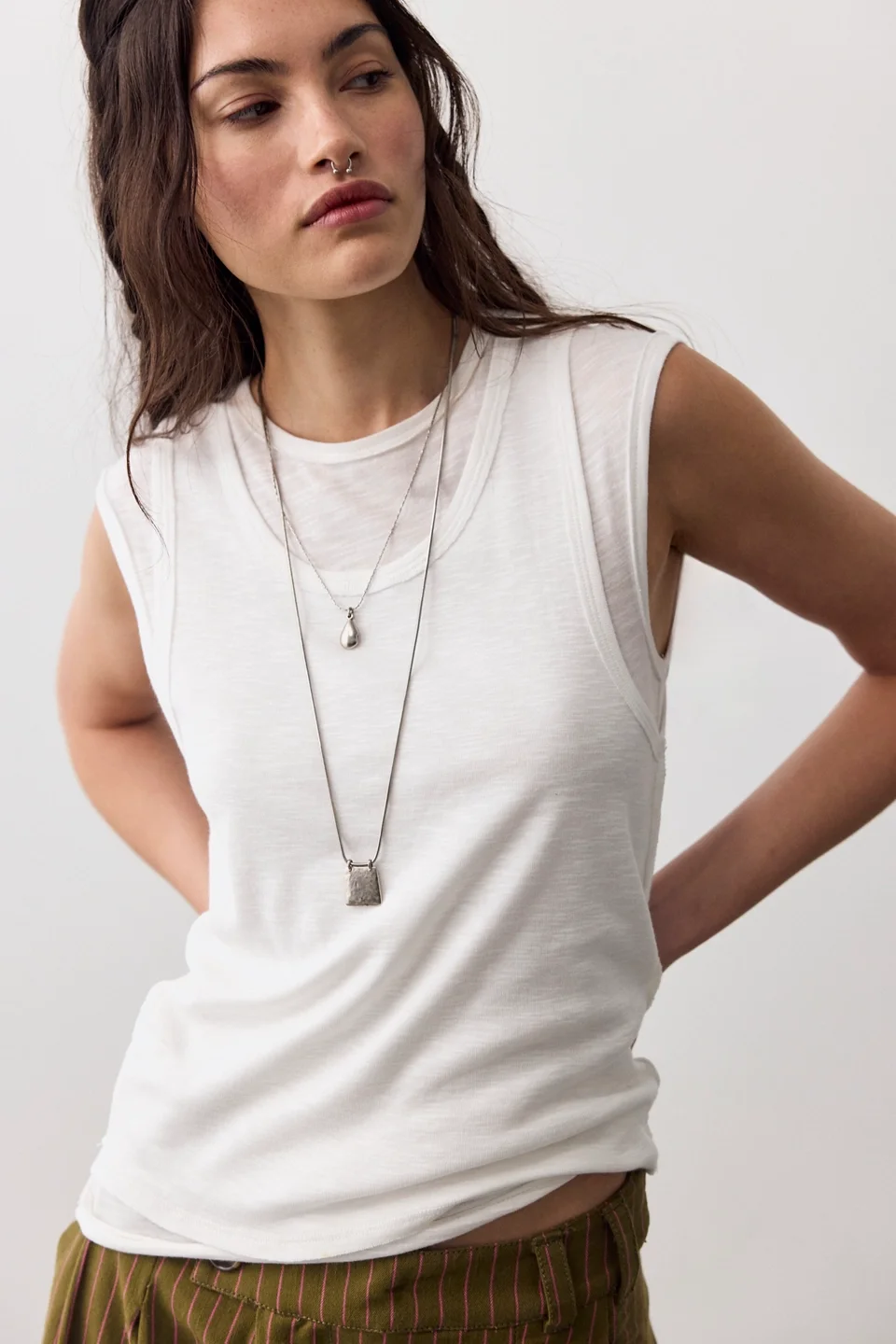 We The Free Tinsley Twofer Short Sleeve Top - 1
