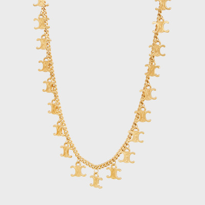 CELINE Triomphe Swing Necklace in Brass with Gold Finish outlook