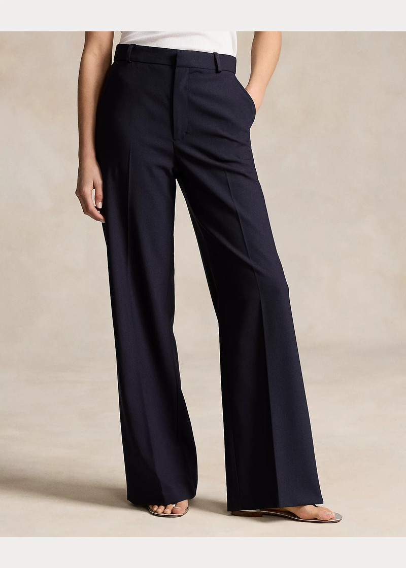 Stretch Wool Faille Wide-Leg Pant 3