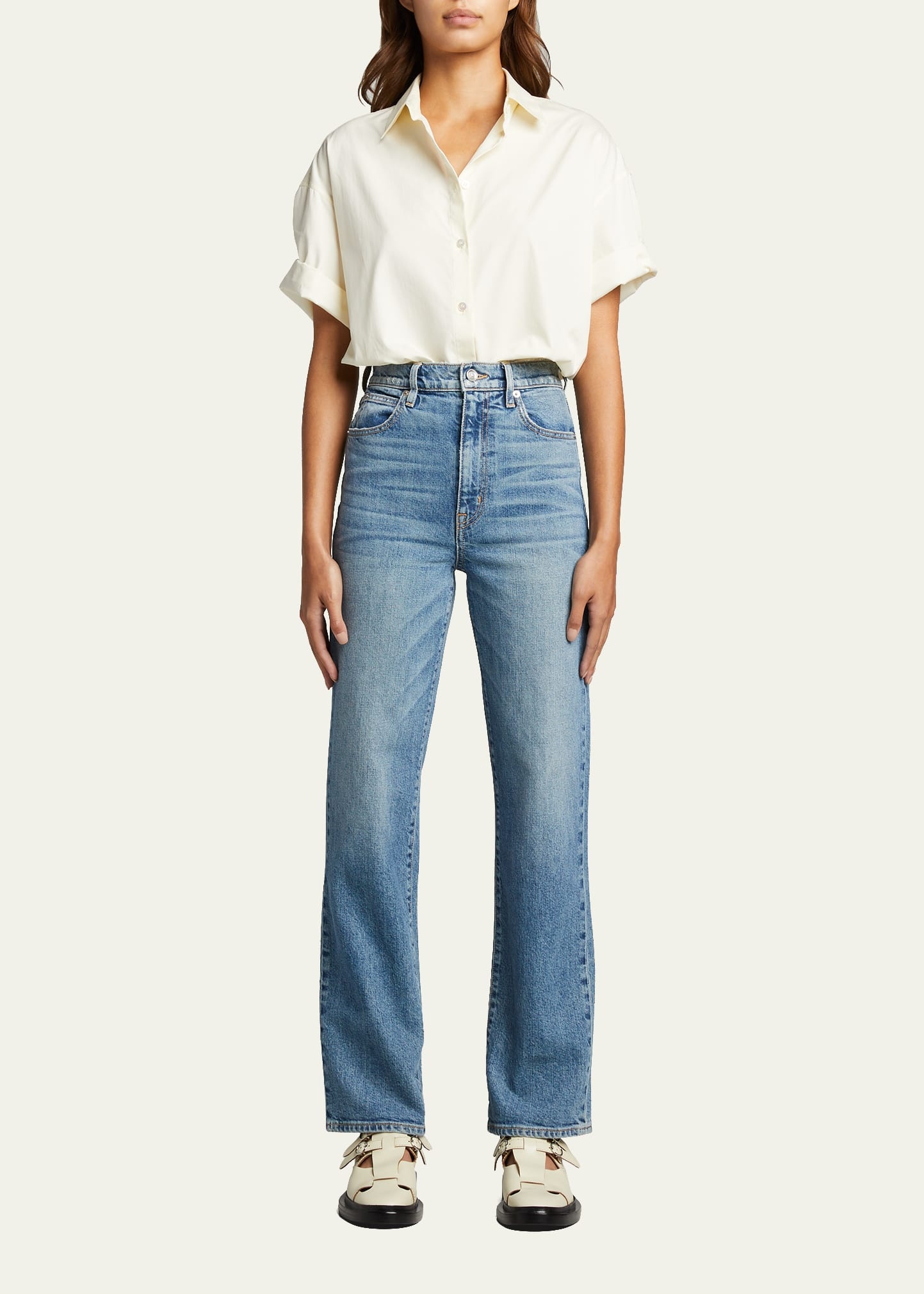 London High-Rise Straight-Leg Jeans - 2