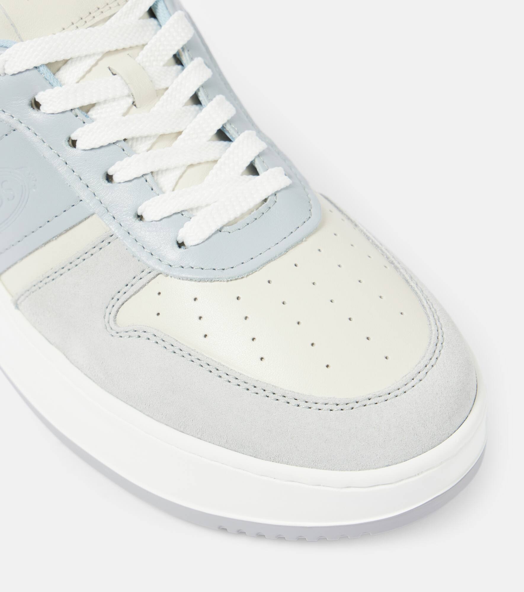 Leather-trimmed sneakers - 6