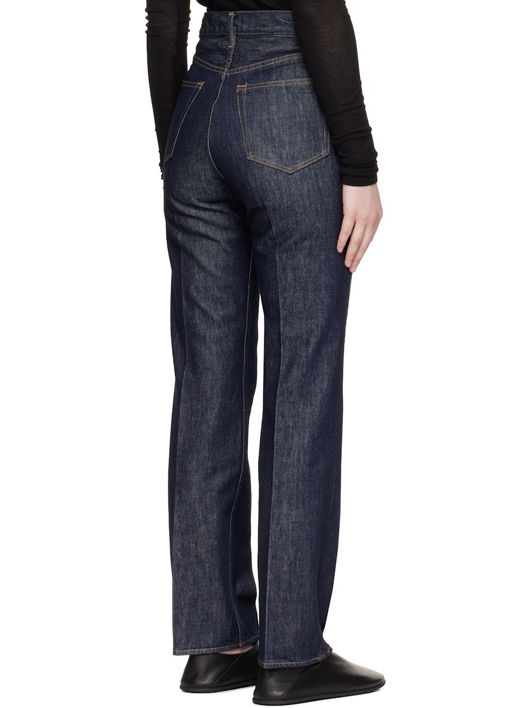 Indigo Hard Twist Denim 5P Jeans - 3