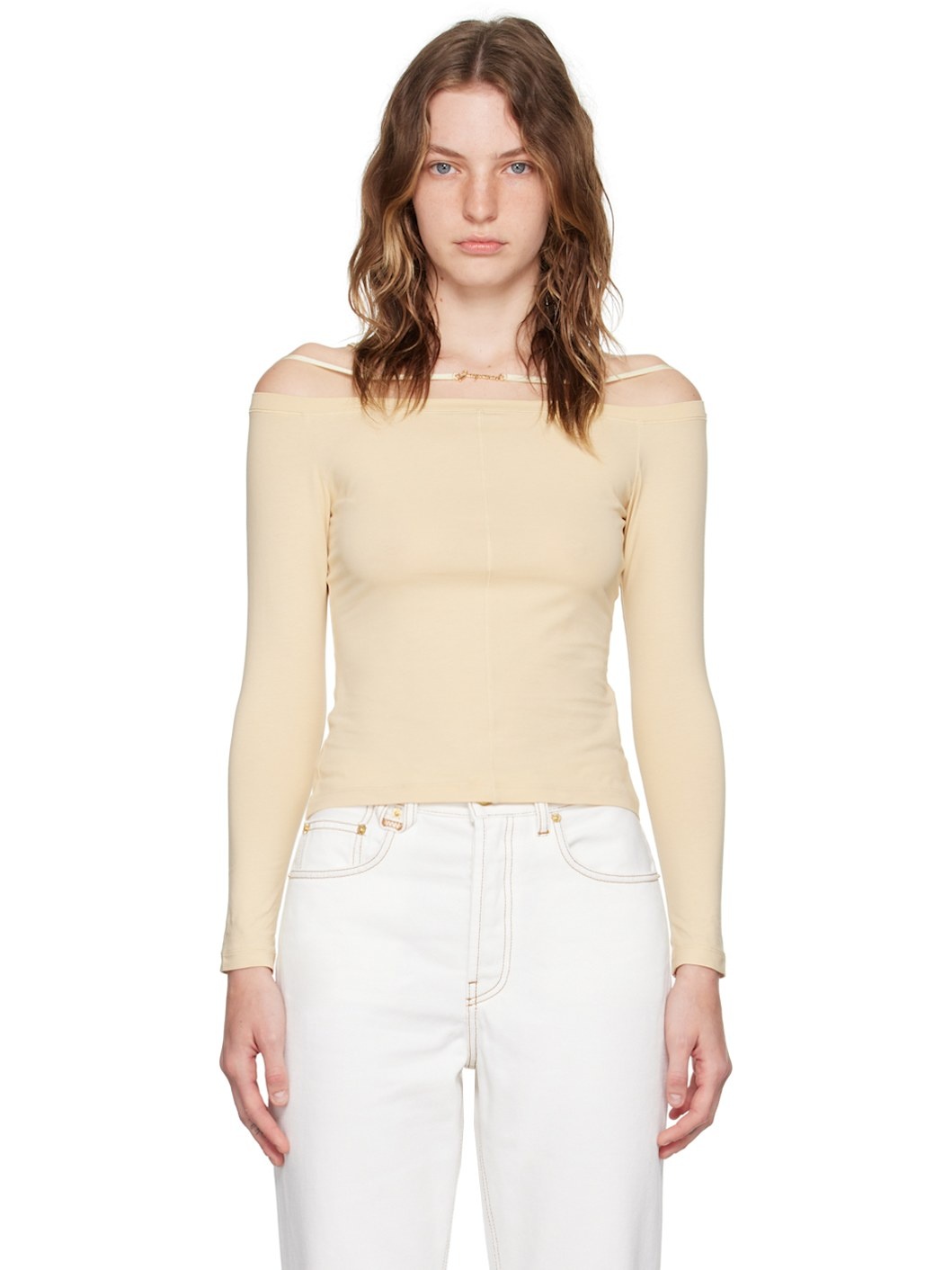 Beige 'Le t-shirt Sierra' Long Sleeve T-Shirt - 1