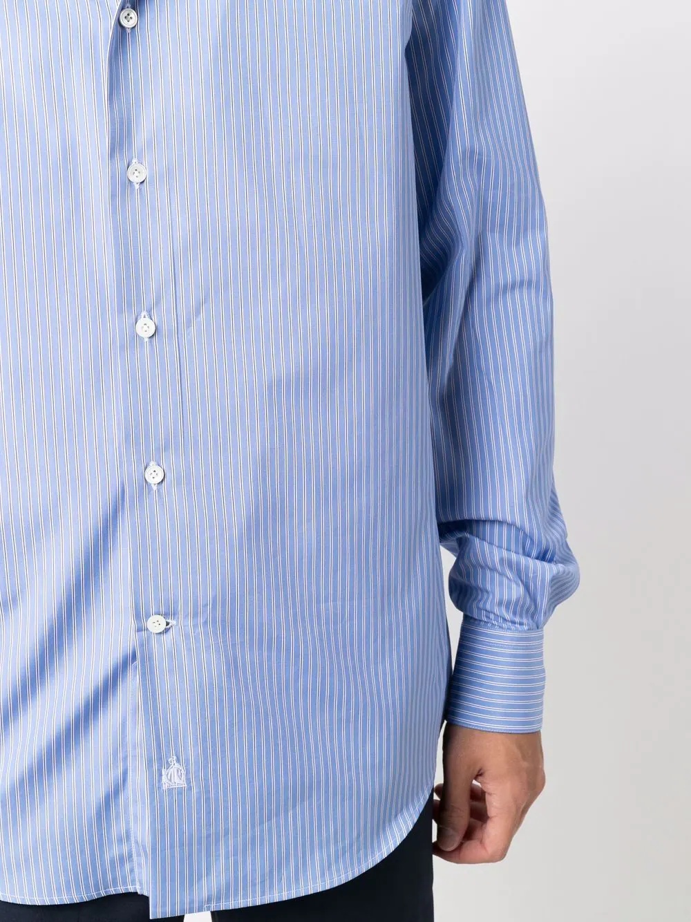 pinstriped long-sleeve shirt - 5