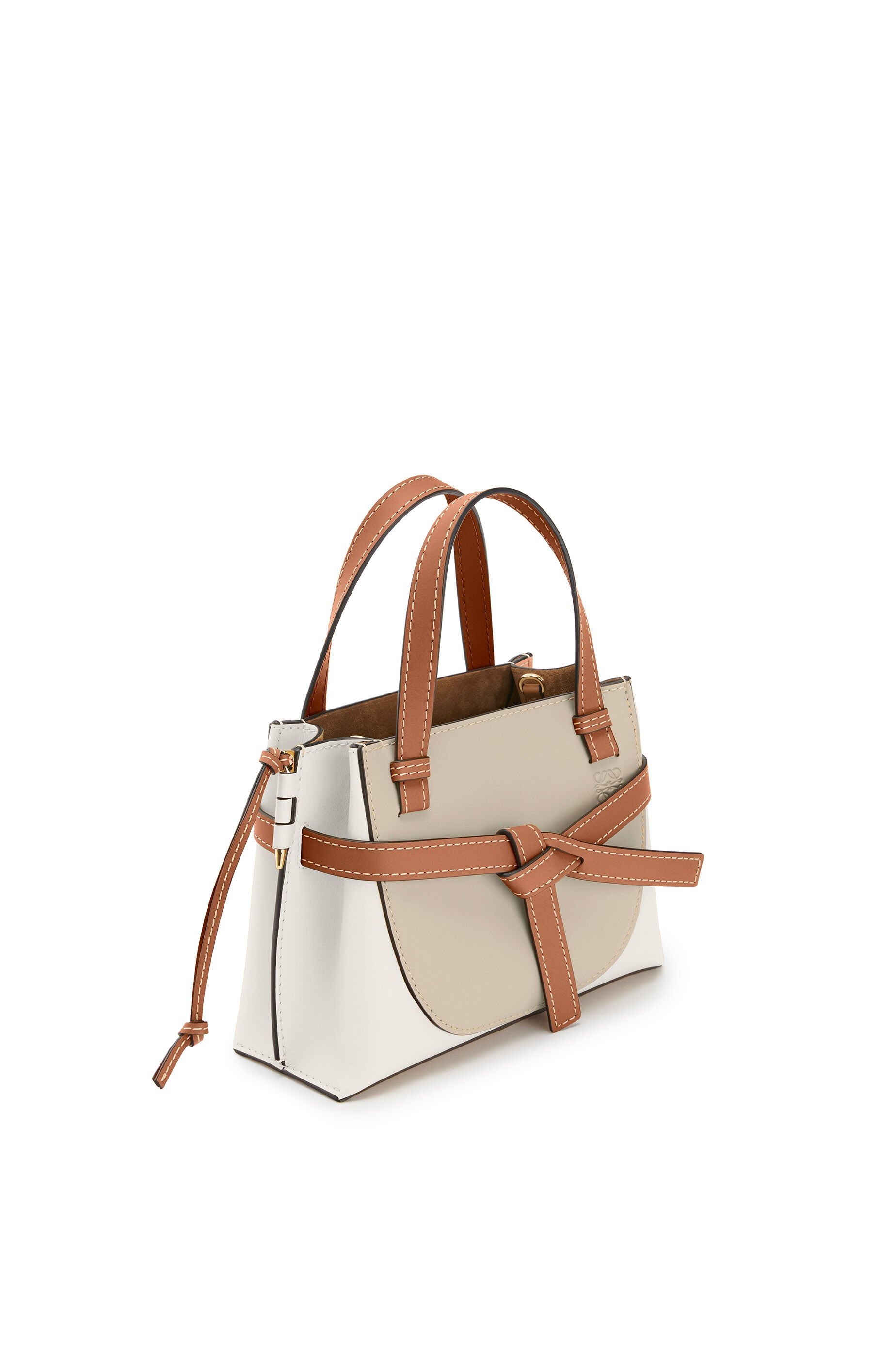 Mini Gate Top Handle bag in natural calfskin - 3