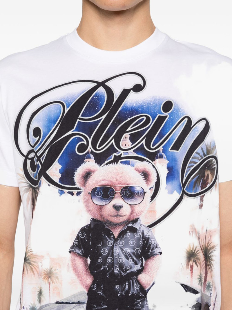 teddy-print crew-neck T-shirt 4