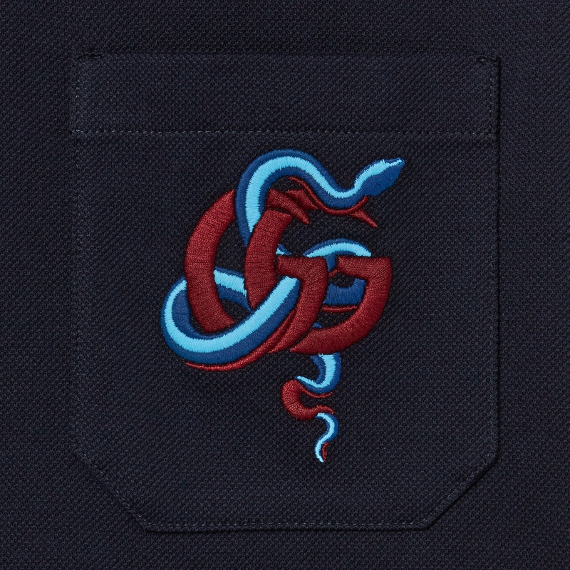 Embroidered stretch cotton polo shirt 7