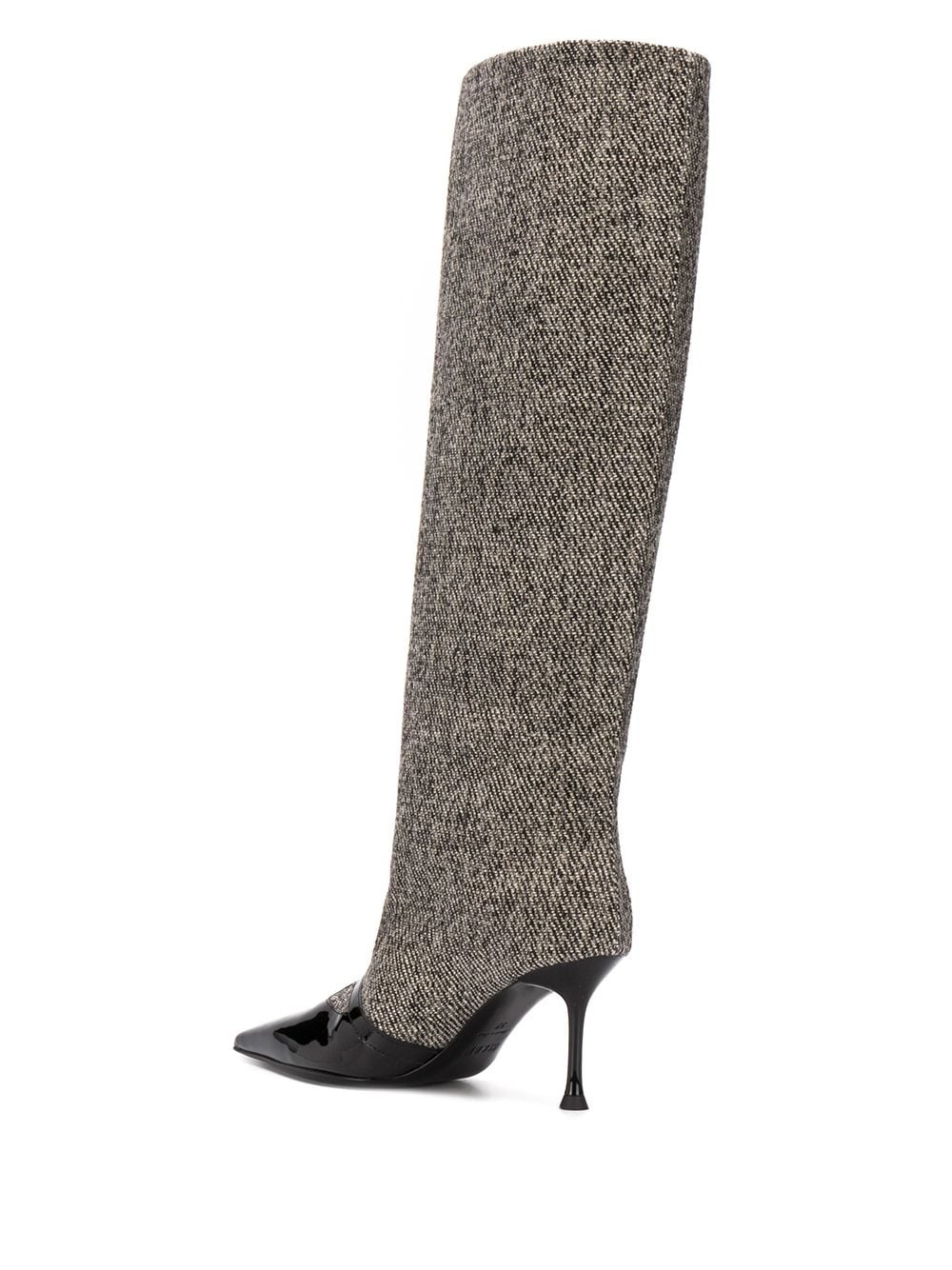 pointed-toe knee-length boots - 3