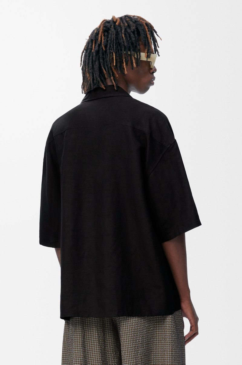 Short sleeve shirt in viscose and linen 4