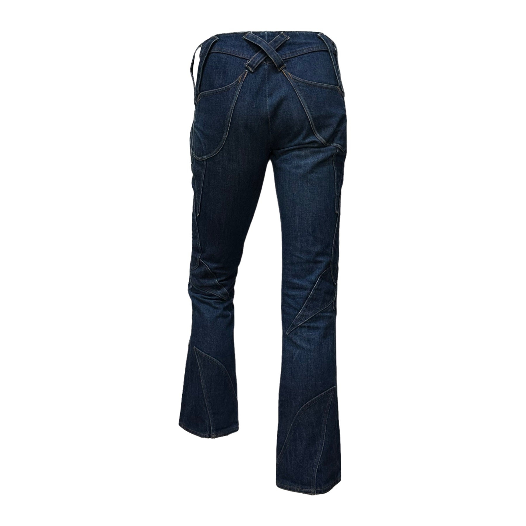 DOLCE&GABBANA Spring Summer 2002 Butterfly Patchwork Denim Pants - 2