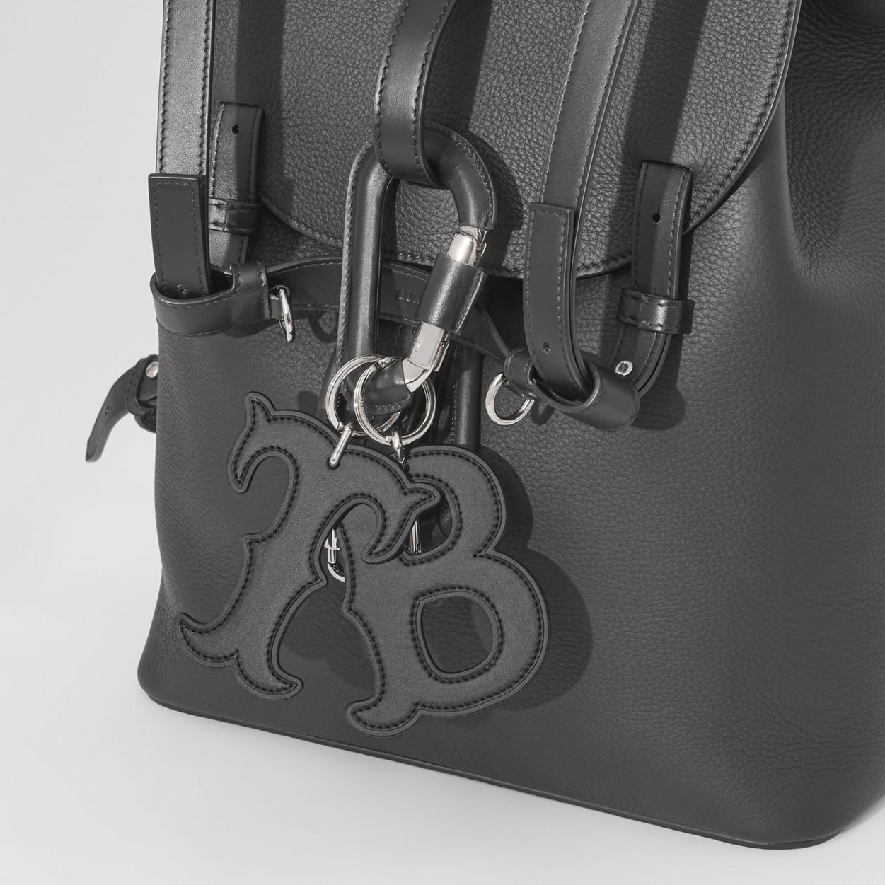 Letter Motif Leather Key Charms - 3