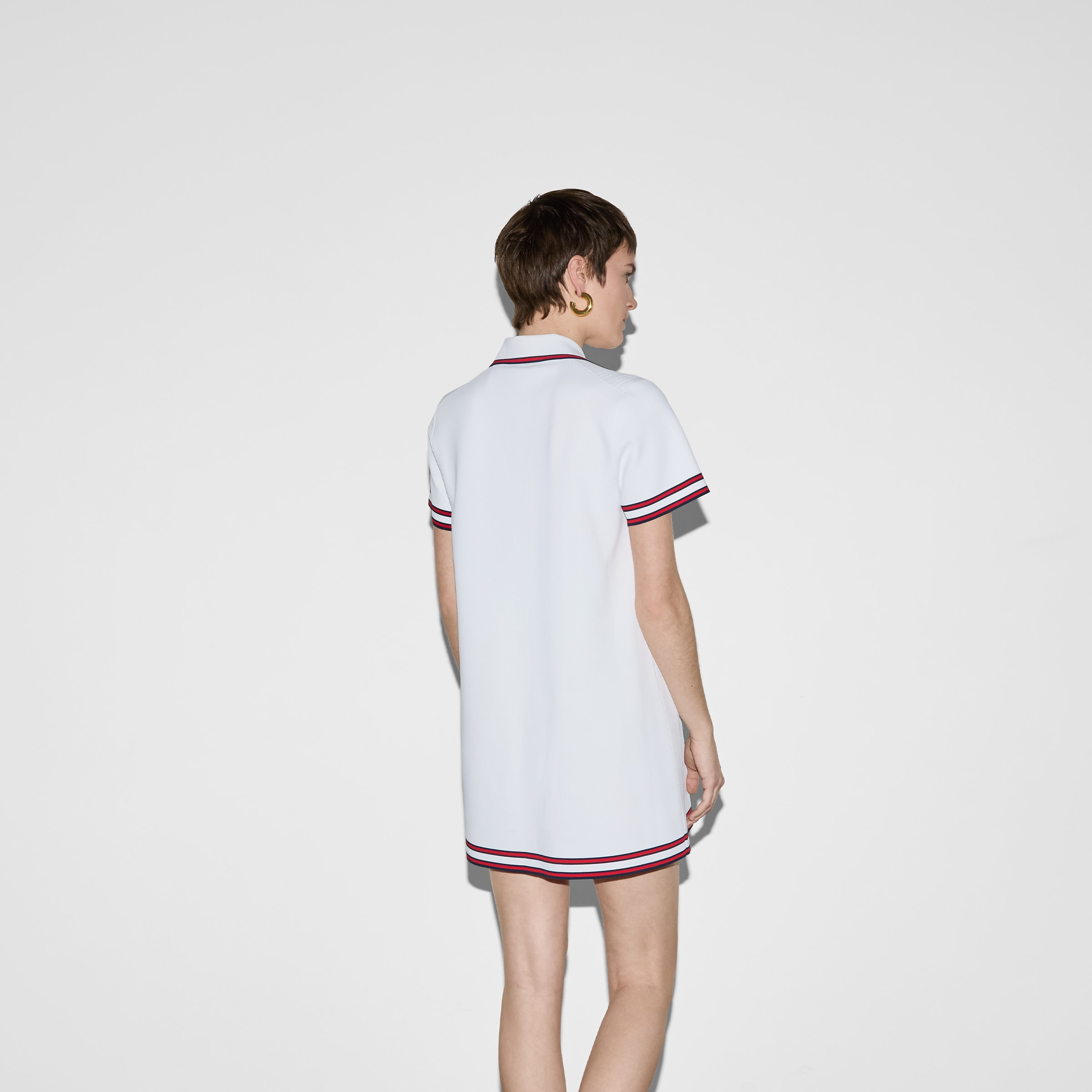 Stretch viscose polo dress - 4
