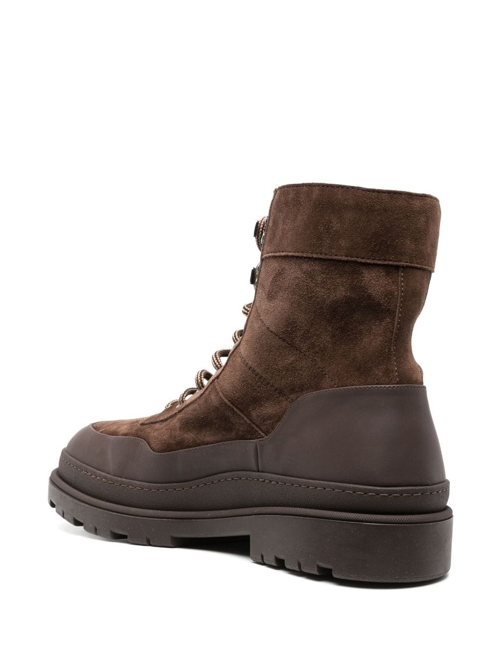 lace-up suede ankle boots - 3