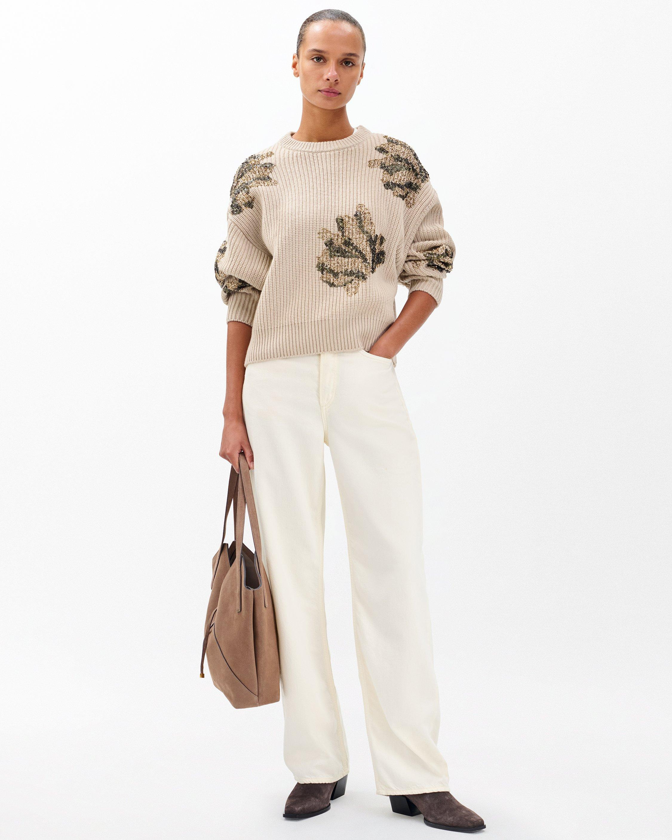 Julie Sequined Wool Sweater - 3
