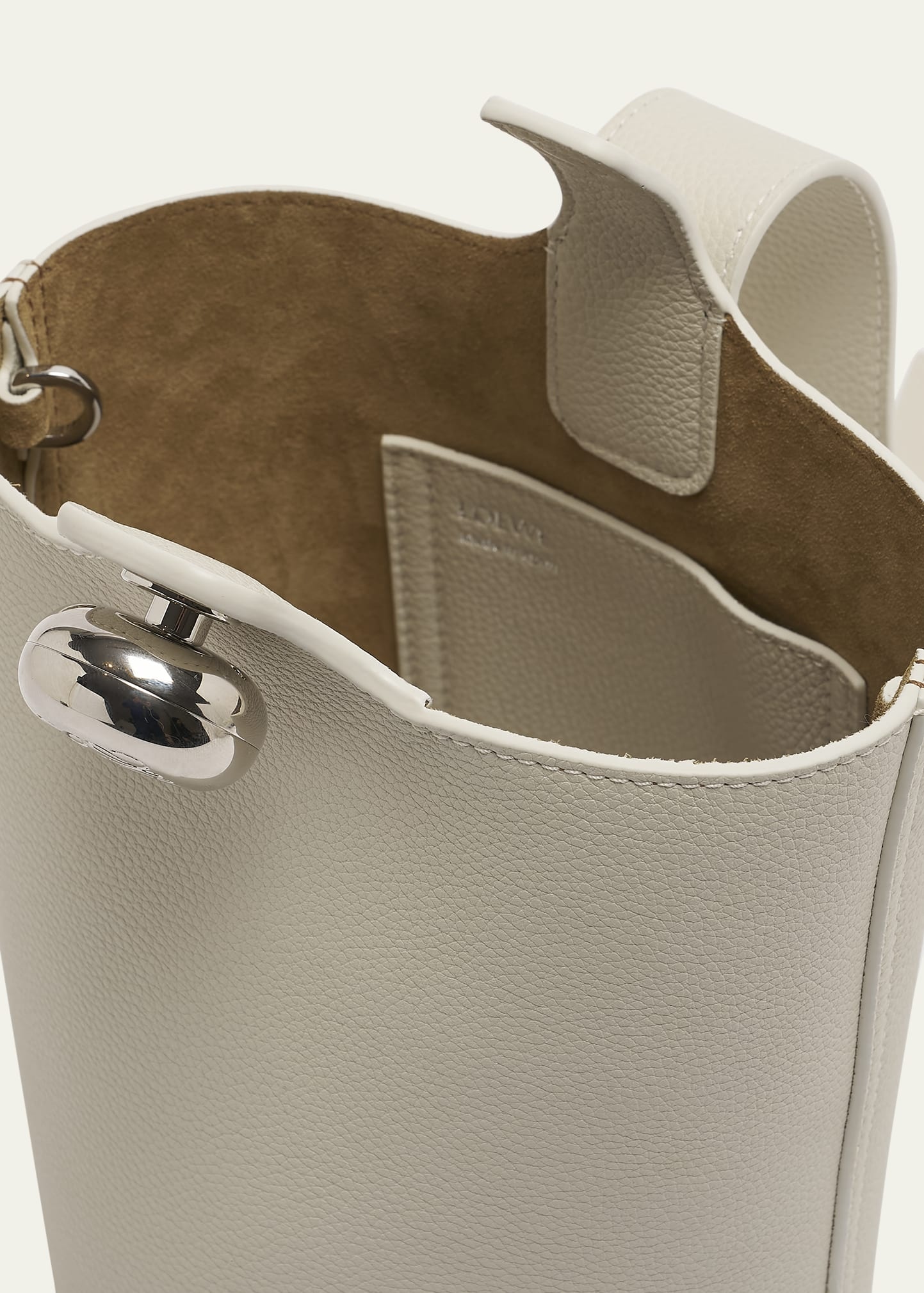 Mini Pebble Leather Bucket Bag - 4