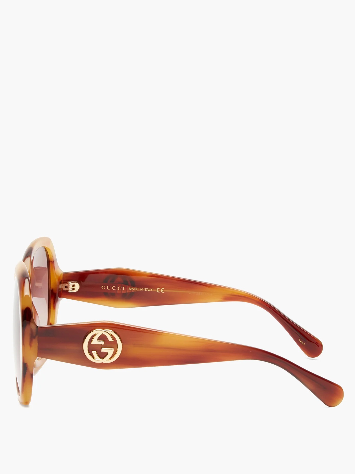 Round tortoiseshell-acetate sunglasses - 4