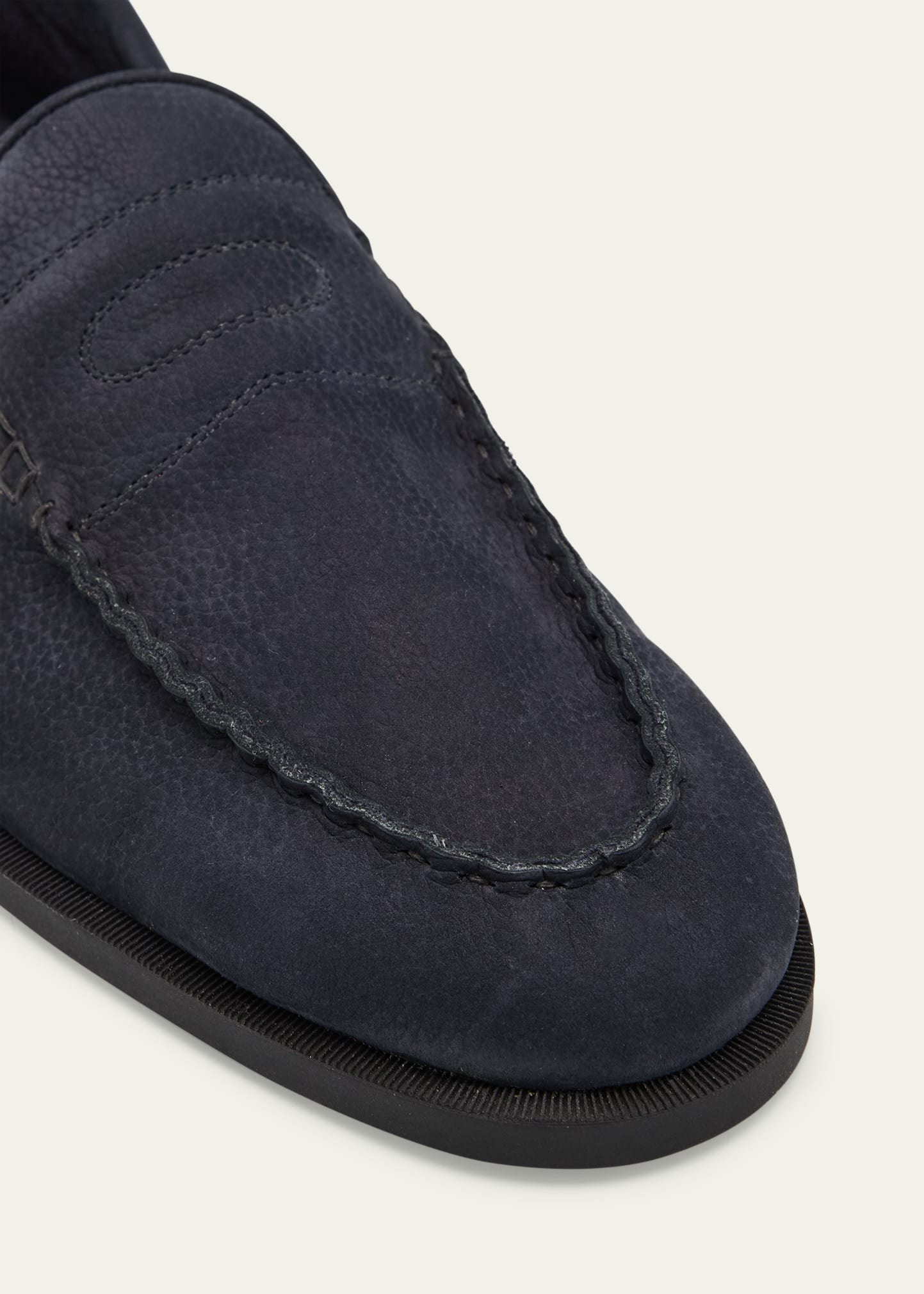 Men's Pace Nubuck Leather Penny Loafers - 6