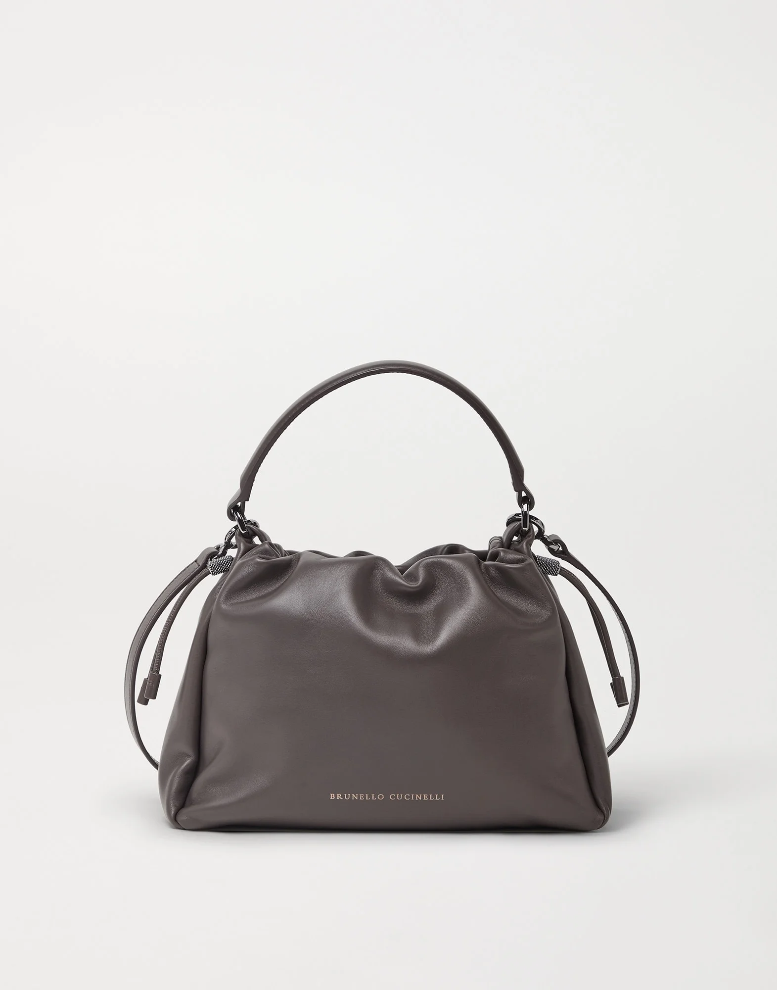 Mellow small bucket bag in soft leather with monili - 1