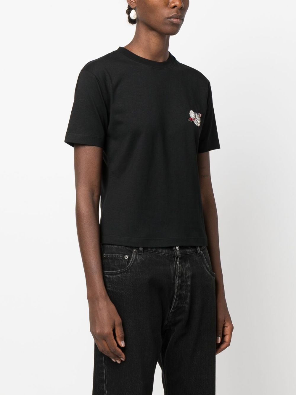 logo-print cotton T-shirt - 3