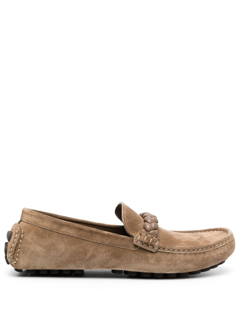 braided suede loafers 1
