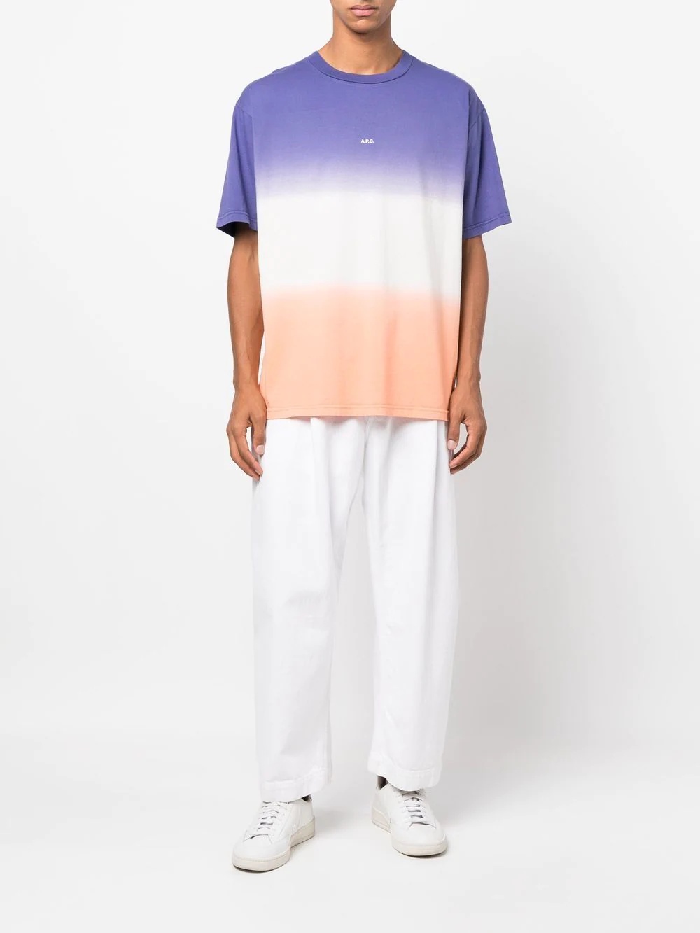 ombre-effect striped T-shirt - 2