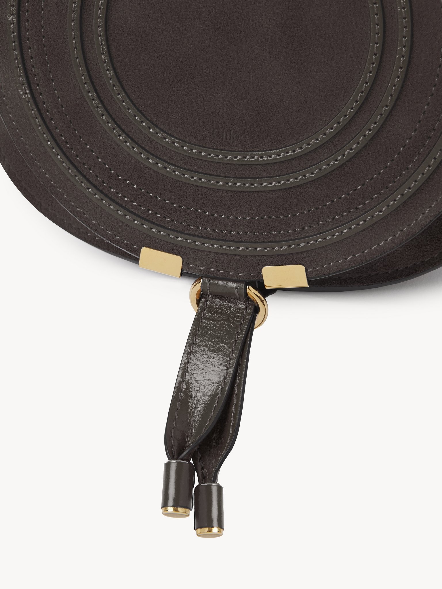 SMALL MARCIE SADDLE BAG IN SUEDE LEATHER - 5