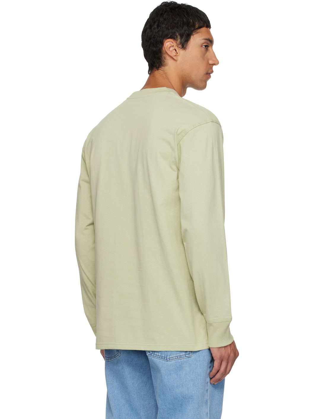 Green American Script Long Sleeve T-shirt - 3