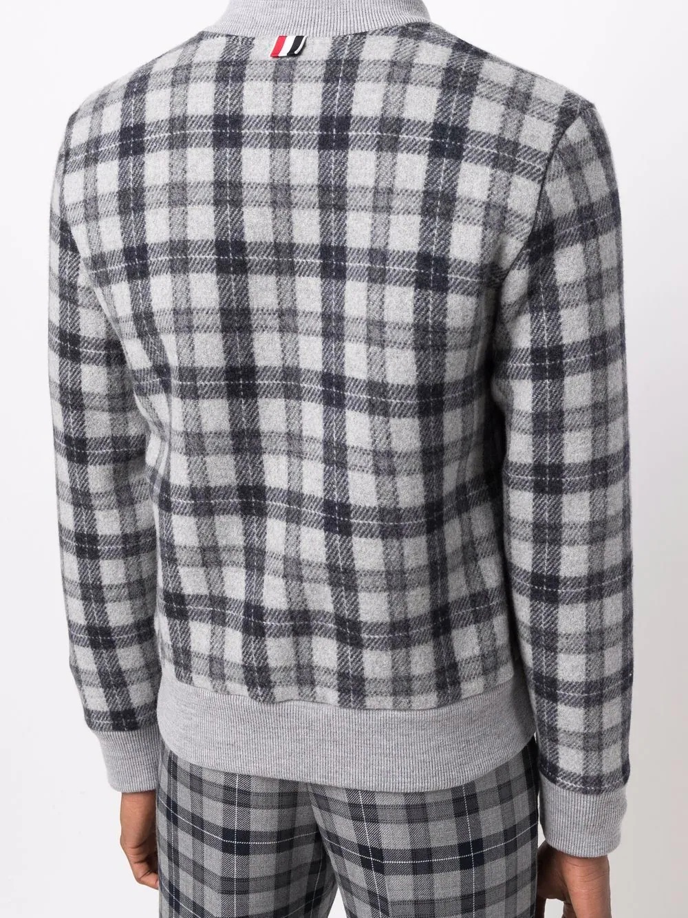 checked wool bomber jacket - 5