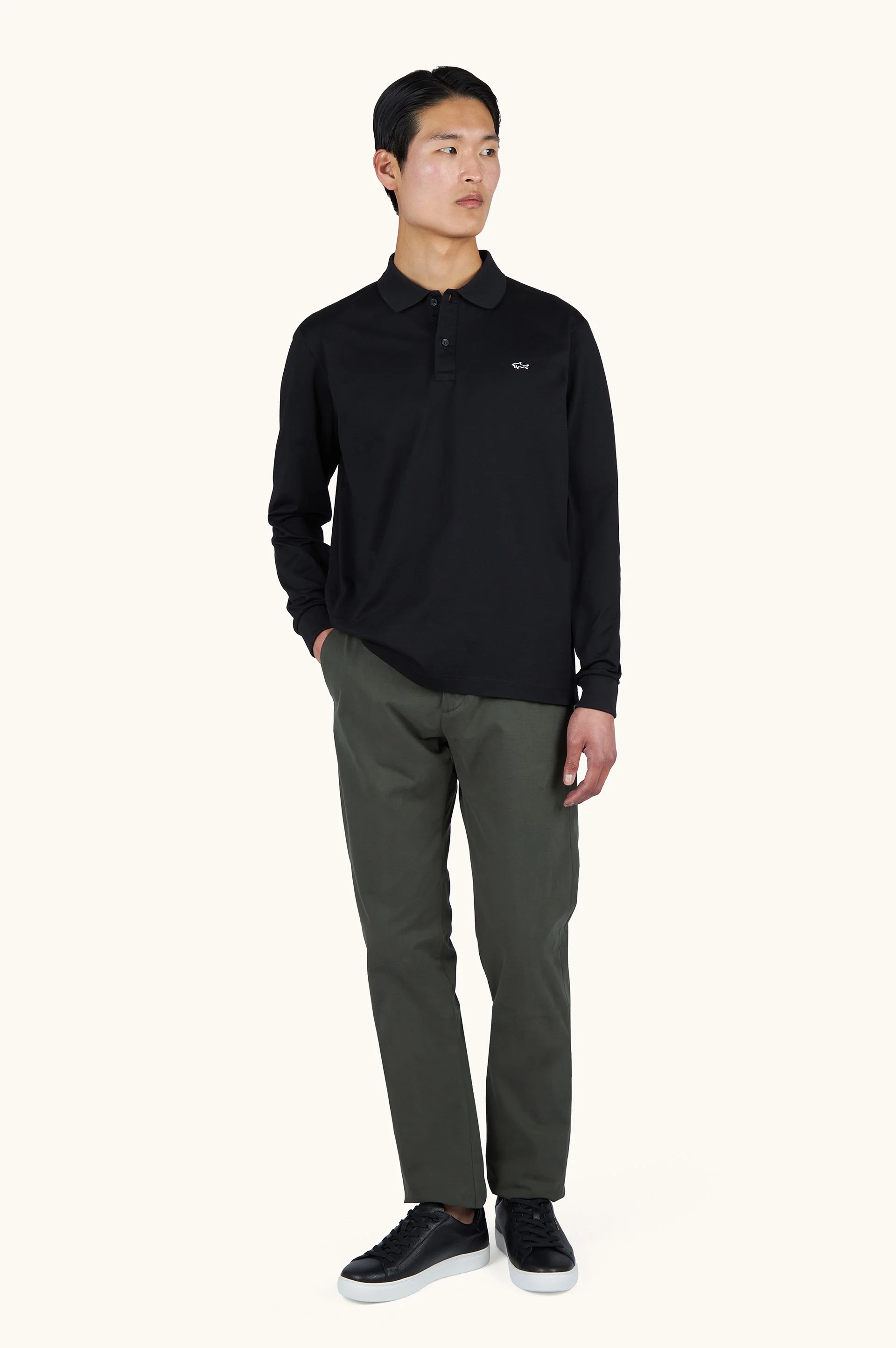 DOUBLE PIQUÉ COTTON POLO - 1