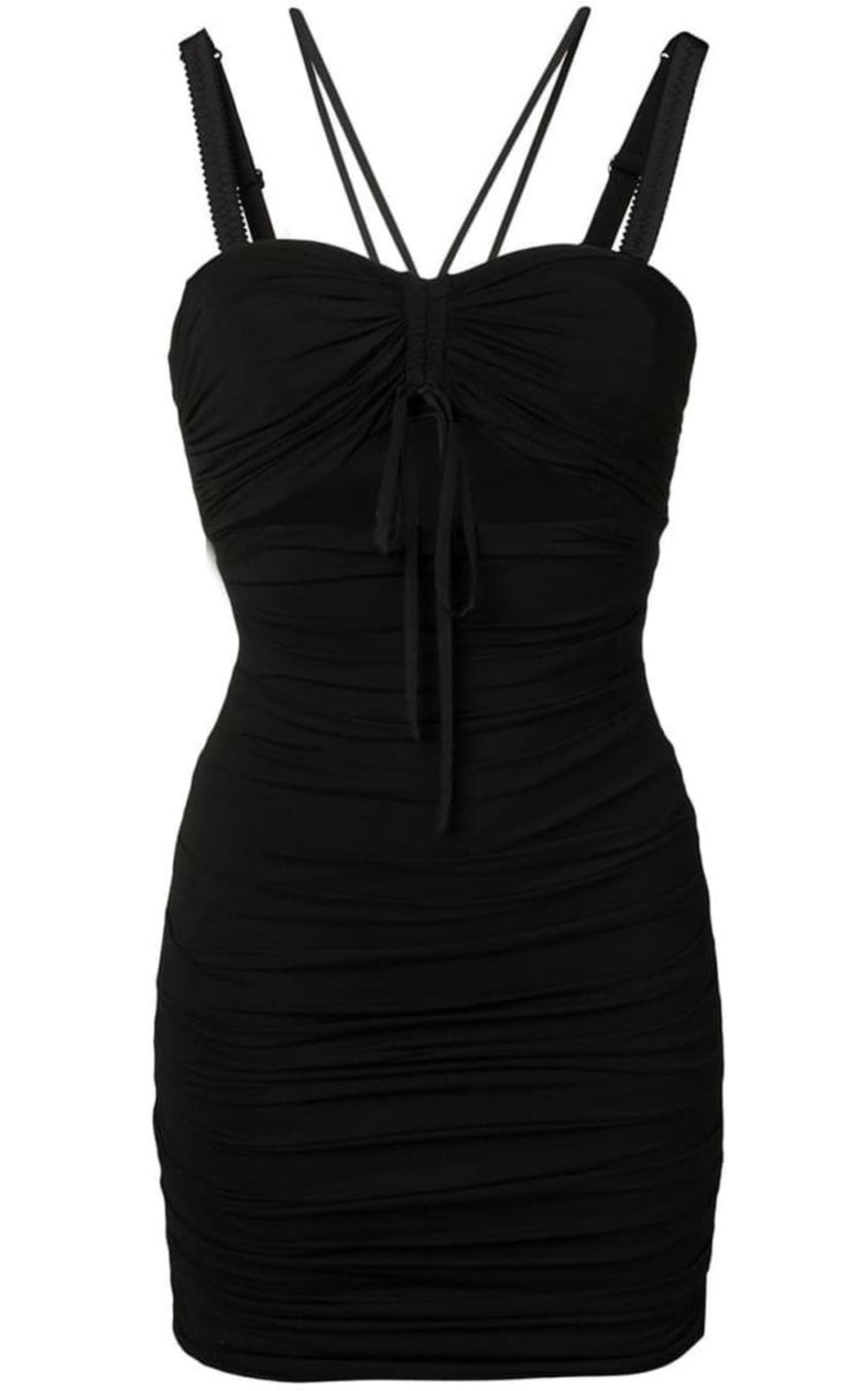 Ruched Cut-out Dress - 1